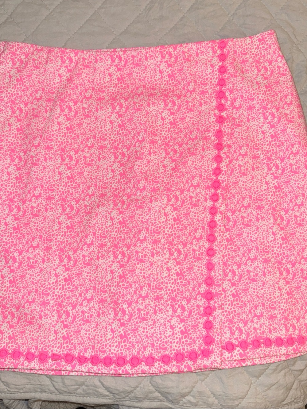 crown & ivy Pink and White Floral-Print Skirt 29”/15”